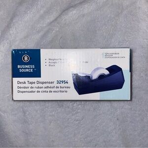 Blue Desktop Tape Dispenser for Office Stationery